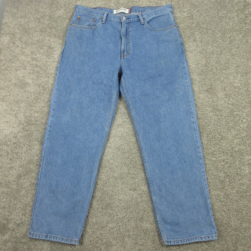Levis Jeans Mens 38x30 Blue 550 Relaxed Tapered Comfort Baggy Zip Denim Pants